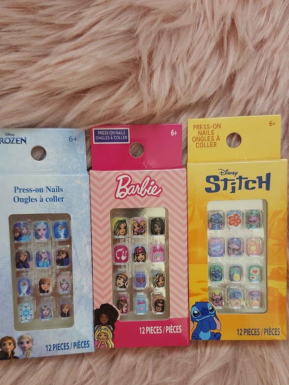 Brand New 3CT BUNDLE ASSORTED KIDS Press-On False Nails